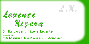 levente mizera business card